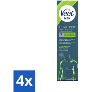 Veet for Men - Ontharingscreme - Normale Huid - 200ml - Voordeelverpakking - 4 stuks