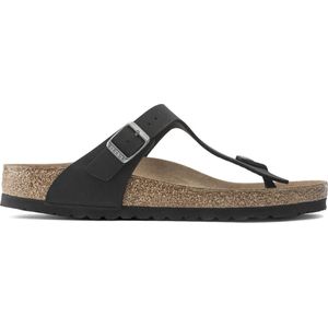 Birkenstock - Gizeh - Slippers - Zwart - Imitatieleer