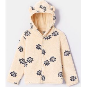 Woody jas baby unisex - ecru - sterretjes all-overprint - 252-10-BJB-M/961 - maat 68