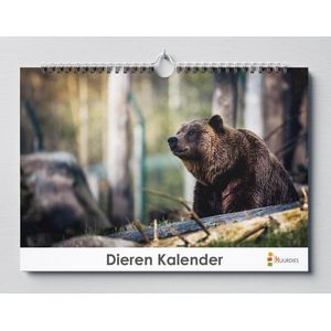 Dierenkalender 35x24 cm | Verjaardagskalender Dieren | 13 prachtige dieren foto's | Verjaardagskalender Volwassenen