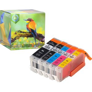 Ink Hero - 5 Pack - Inktcartridge / Alternatief voor de Canon CLI-551, PGI-550, PIXMA iP7250, iX6850, MG5450, MG5550, MG5650, MG6450, MG6650, MX725, MX925