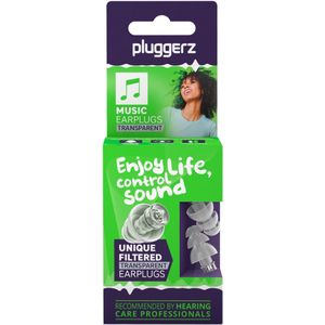 Pluggerz - Uni-Fit Music Enjoy - Oordoppen - Transparant - Gehoorbescherming - 22dB - Met filter