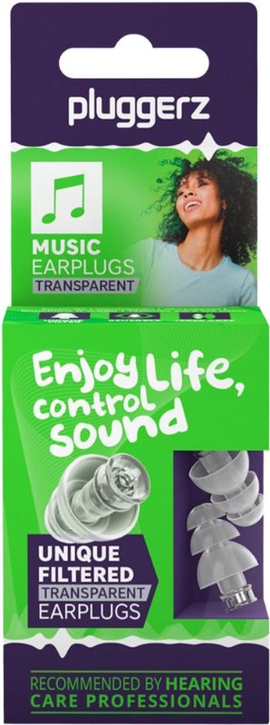 Pluggerz - Uni-Fit Music Enjoy - Oordoppen - Transparant - Gehoorbescherming - 22dB - Met filter