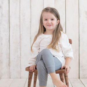 Kindershirt OrganicEra Biologisch Voile Peter Pan Kraag Kindershirt