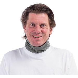 JUJA - UV-nekkraag voor volwassenen - Saturn - UPF50+ - Donkergrijs melange - maat S-M