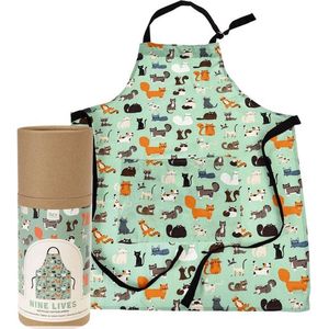 keukenschort Kat Nine Lives schort