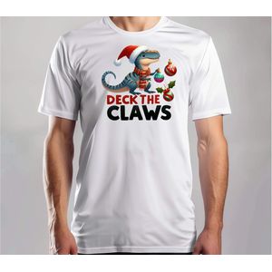 Deck the Claws Christmas - T Shirt - MerryChristmas - ChristmasVibes - Funny - Sarcasm - VrolijkKerstfeest - Kerstmis - Grappig - Sarcasme - Dinosaur