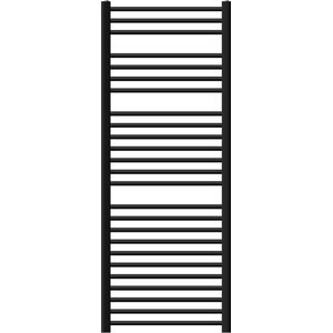 Badkamerradiator Sahara 600x1500 mm zwart mat gebogen met zijaansluiting LuxeBath