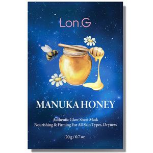 Lon.G MANUKA HONEY AUTHENTIC GLOW SHEET MASK – Voedend & Glow Boosting | KOREAN SKINCARE