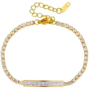Lucardi - Eve - Eve gold plated armband met meander motief