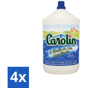 Carolin - Onderhoud hout - Tegelreiniger - Lijnolie - 5 L - Voordeelverpakking - 4 stuks