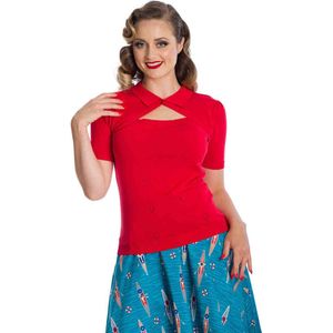 Banned Top -S- BETH KNIT Rood