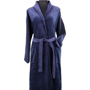 Badjas/kamerjas Donkerblauw (S/M) 100% katoen