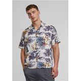 Urban Classics - Viscose AOP Resort Overhemd - S - Blauw