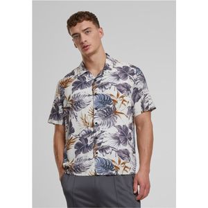 Urban Classics - Viscose AOP Resort Overhemd - S - Blauw