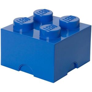 Lego Opberg Doos Legosteen 4-Pin Blauw