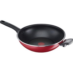 Wokpan inductie Mediterrane keuken non-stick 30 cm titanium coating thermo-signaal-weergave - gas oven ergonomische handgreep Wokpan inductie