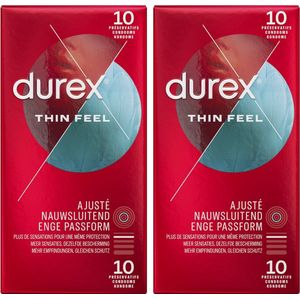 Durex Condooms Thin Feel Close Fit 10st X 2