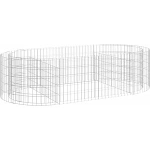 vidaXL - Gabion - plantenbak - verhoogd - 200x100x50 - cm - gegalvaniseerd - ijzer