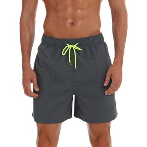 Zwemshorts voor heren - Sneldrogende strandshorts met mesh-voering en 3 zakken