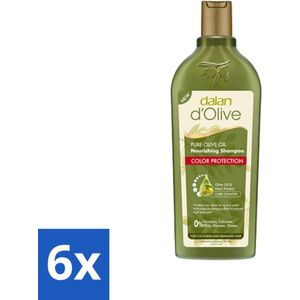 Dalan d'Olive - Shampoo - Kleur Bescherming - Voor Beschadigd Haar - 400 ml - Voordeelverpakking - 6 stuks