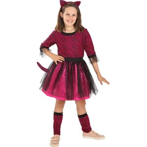 Funidelia | Roze Luipaard Kostuum Voor voor meisjes  Dieren, Woestijn, Jungle - Kostuum voor kinderen Accessoire verkleedkleding en rekwisieten voor Halloween, carnaval & feesten - Maat 107 - 113 cm - Roze