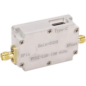 HF Versterker - Hoogwaardige 30dB Lage Ruis LNA 10M-6GHz - SMA Female - Voeding DC 5V