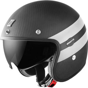 Bogotto - V587 Crono - Jethelm - Mat Zwart Wit
