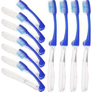 Opvouwbare Reistandenborstel 10 Stuks - Zachte Borstelharen - Draagbare Tandenborstel voor Wandelen, Camping en Zakenreis