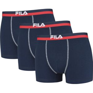 FILA - Heren Boxershorts - Gekleurde Waistband - 3 Pack - Maat M - Navy