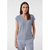 comma - T-Shirt - V-hals - Korte Mouwen - Casual