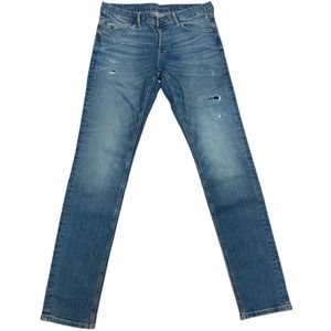 Cast Iron - RISER SLIM SOF- Mannen - Wit/Blauw - Maat W35 X L36