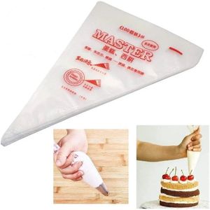 CHPN - Wegwerp Spuitzakken - Spuitzak - Botercreme spuiten - Decoratie - Keuken Chef - 100 stuks - Slagroomzak - Decoratie - Keuken - Doorzichtig Plastic - Taart decoreren