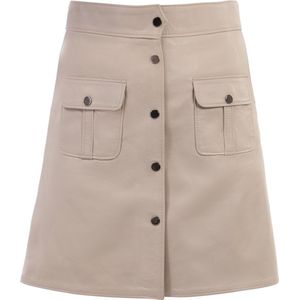 Felix Hardy Leren Rok Dames Beige - M