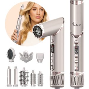 L'avir Airstyler 8 in 1 - Fohn met Diffuser - Multistyler - Roterende Krultang 5 - Fohnborstel - Krulborstel - Haarstyler - Haardroger - Hairwrap
