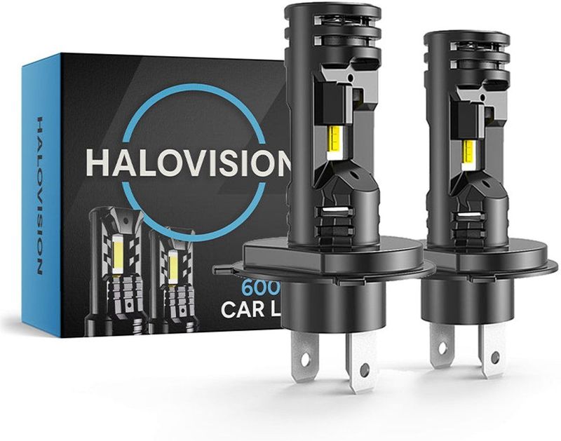 HaloVision Turbo LED Koplampen H4 – 150W 30000Lm 6000K Helder Wit – Canbus Plug en Play Dimlicht Grootlicht LED Set van 2 Autolampen