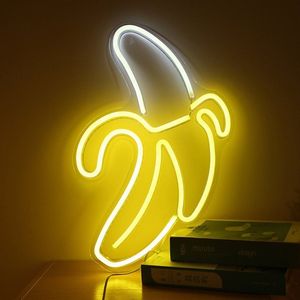 LED Acryl Transparant Achterpaneel Neon Licht Vakantie Decoratie Lamp (Banaan)