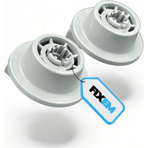 Fixem® - Geschikt voor Bosch, Siemens Vaatwasser Wiel voor Onderkorf 00611475 - 2 Stuks
