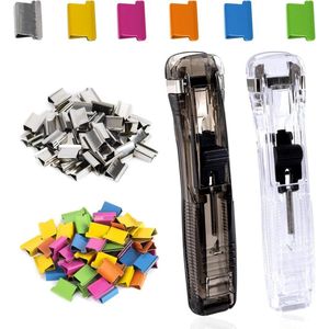 Stapler Pliers Dispenser with 100 Refill Clips - Attaching Documents and Binding Paper for School and Office