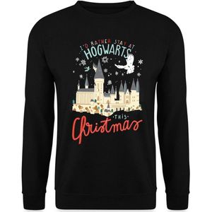 Harry Potter Kerstmis Ik Blijf Liever Op Hogwarts Sweater Heren