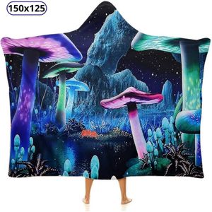 Nivard Plaid - Hoodie Deken Met Mouwen - Onesie - Fleece Blanket - Knuffeldeken - Dames - Heren - Kinderen - Galaxy - 102x76cm