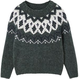 Vertbaudet - Jacquardtrui - Jongens - Ronde Kraag - Zacht Breisel