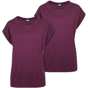 Urban Classics - Extended Shoulder 2-pack Top - L - Paars