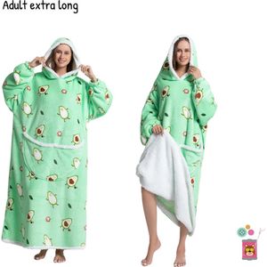 Custombear.nl- Plaid met mouwen- Hoodie blanket extra lang- tv deken - sherpa deken -