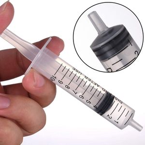 HUAZIZ 10 ml spuit, 20 stuks plastic spuit zonder naalden met afsluitdop, doseerspuit voor wetenschappelijke laboratoria, vloeistofmeting en afgifte, plantenirrigatie, diervoeding