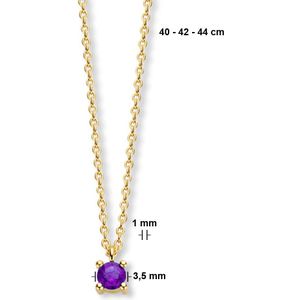 Collier Met Geboortesteen 40 - 42 - 44 Cm
