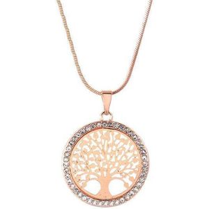 Gouden hanger Levensboom / Tree of life met smaragden | goudsmid en edelsmid delft Dijkstal zilversmid en juwelier
