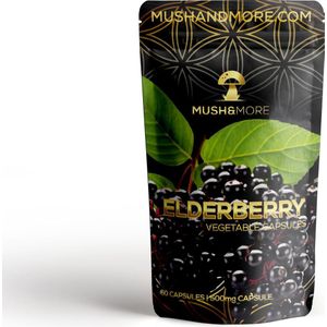 Elderberry Supplement | 60 Capsules | Vlierbes | Gezondheidssupplement | Mush and More | Natuurlijk Supplement