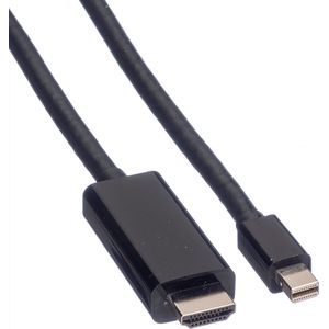VALUE Mini DisplayPort Cable, Mini DP-UHDTV, M/M, zwart, 1 m