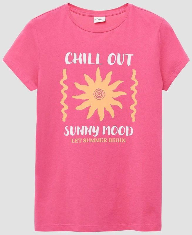 T-shirt - Katoen - Korte Mouwen - Print Met Gommetjes